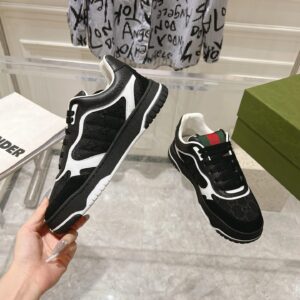 gucci re web sneakers black white
