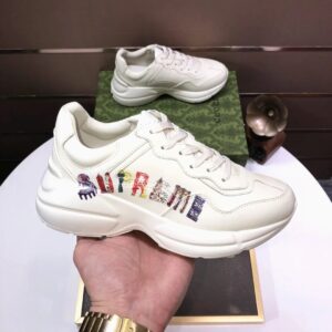 gucci rhyton clunky sneakers white supreme