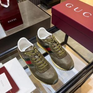 gucci re motion sneakers olive