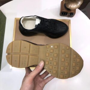 gucci rhyton clunky sneakers black gold