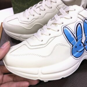 gucci rhyton clunky sneakers white blue