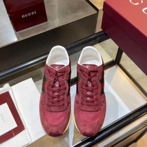 gucci re motion sneakers burgundy