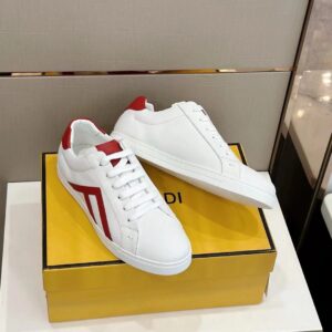 fendi ff men's sneakers white red