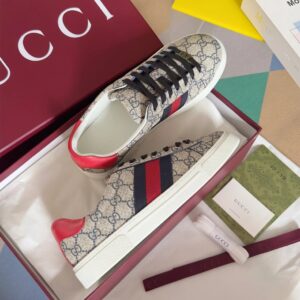 gucci ace bee sneakers gray