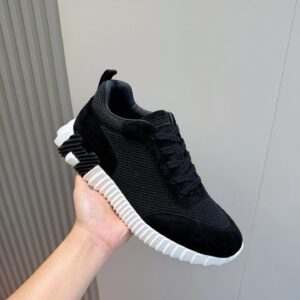 hermes bouncing sneakers black white
