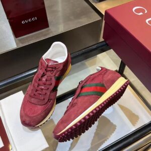 gucci re motion sneakers burgundy