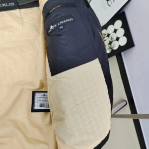 moose knuckles logo zipper jacket black