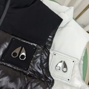 moose knuckles victory vest black/white