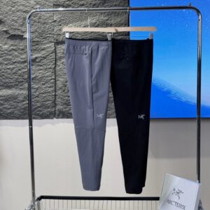 arc'teryx breathable pants, black/grey