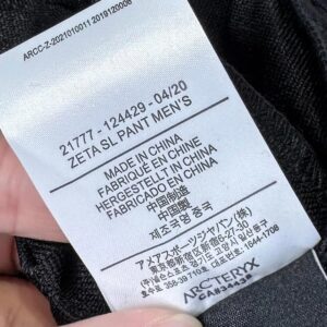 arc'teryx men's pants, black & gray