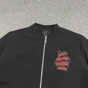 assc black flight jacket