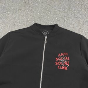 anti social club spider jacket black