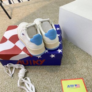 autry sneakers, white blue