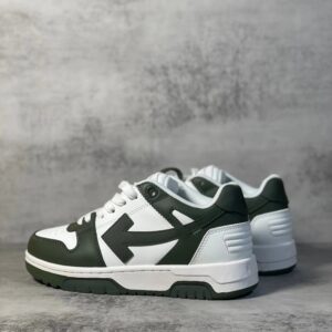 off white green low sneakers