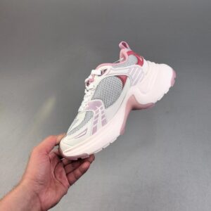 mlb xlg chunky sneakers white gray pink