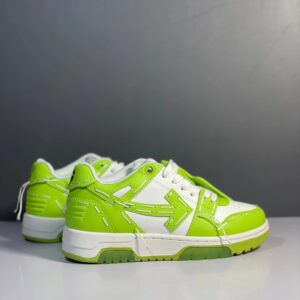 off white low top sneakers green