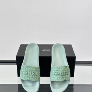 amiri men's slides green