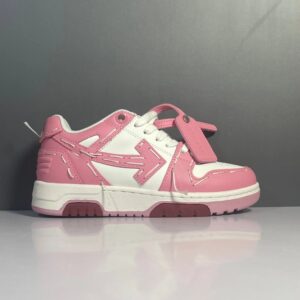off white pink low sneakers