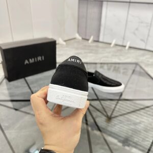 ami slip on shoes black