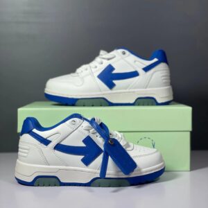 off white stylish low sneakers blue