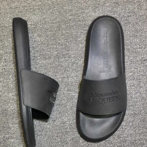 alexander mcqueen slides black