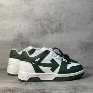 off white green low sneakers