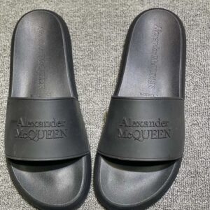 alexander mcqueen slides black