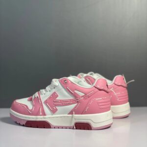 off white pink low sneakers