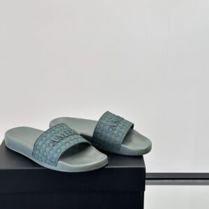amiri men's slides dark green