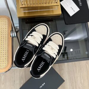 amiri couple color block casual sneakers