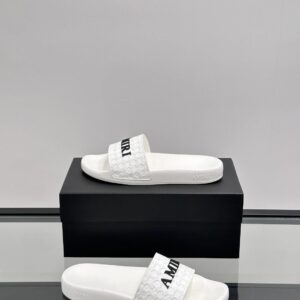 amiri men's slides white