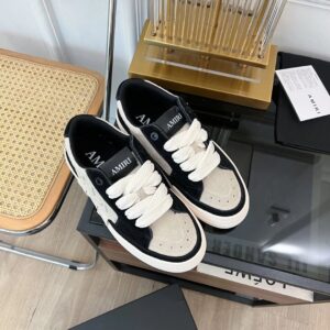 amiri couple color block casual sneakers