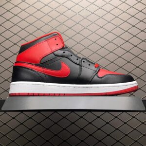 air jordan 1 mid black/red