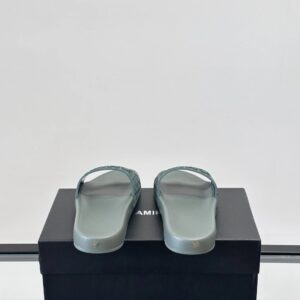 amiri men's slides dark green