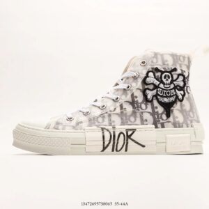 dior b23 high top sneakers, white