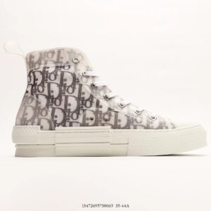 dior b23 high top sneakers, white