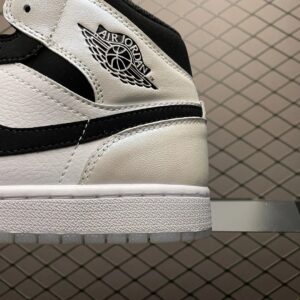 air jordan 1 mid aj black and white beige