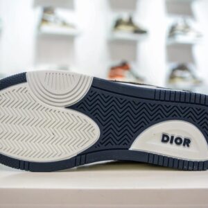 dior mid top sneakers white blue
