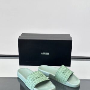 amiri men's slides green