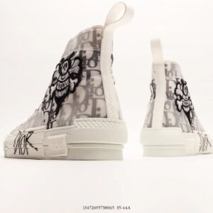 dior b23 high top sneakers, white