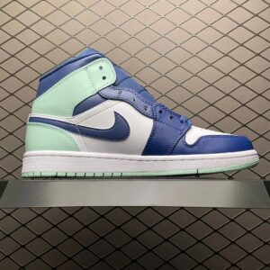 air jordan 1 mid aj1 blue and white