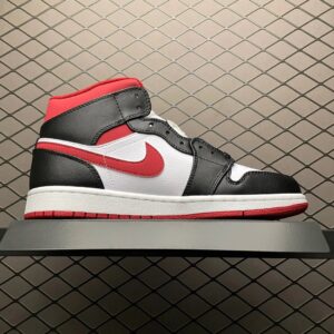 air jordan 1 mid aj red logo