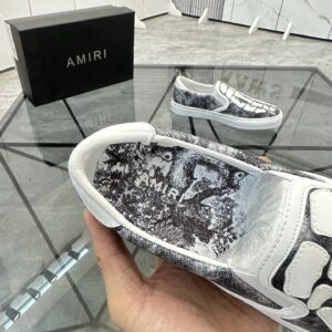 ami slip on sneakers white gray