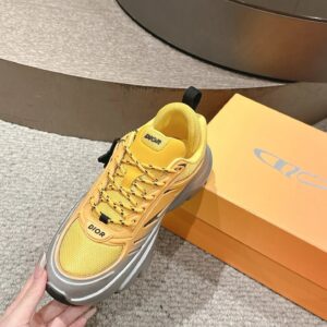 dior gradient dad shoes yellow