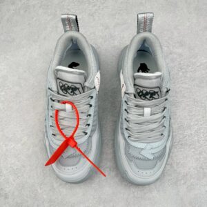 off white odsy leather sneakers grey