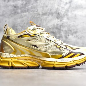 off white retro sneakers yellow