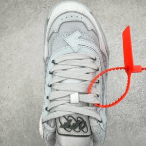 off white odsy leather sneakers grey