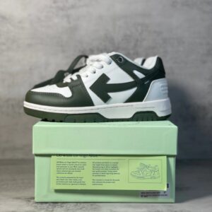 off white green low sneakers