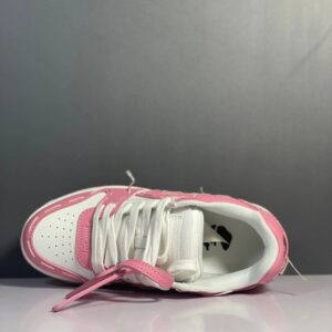 off white pink low sneakers