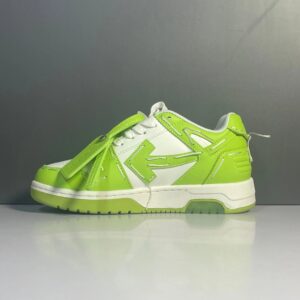 off white low top sneakers green
